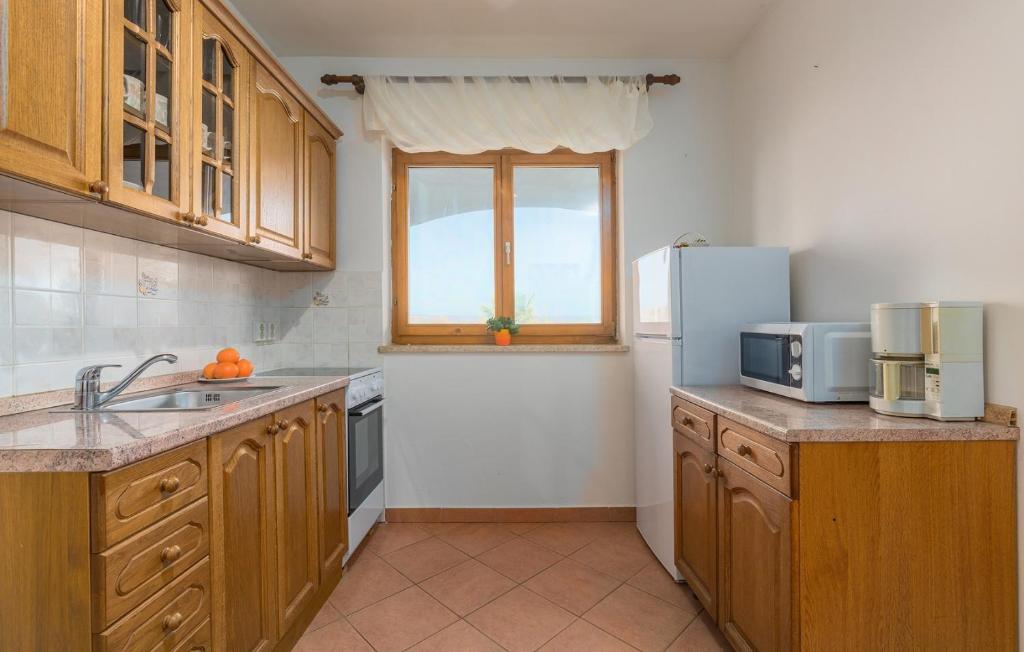 Kuchyň nebo kuchyňský kout v ubytování Apartmani Katalin