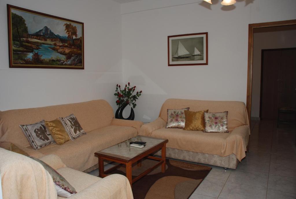 Posezení v ubytování Kanarinis Apartments