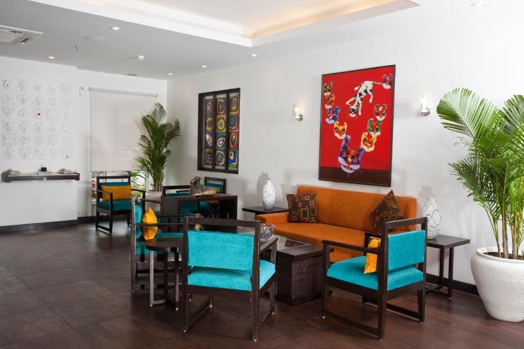 Posezení v ubytování Lemon Tree Hotel, Ahmedabad