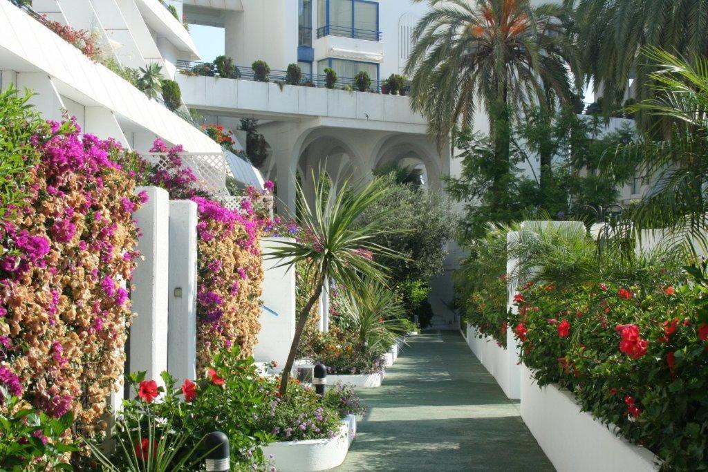 Vonkajšia záhrada v ubytovaní Marbella Center Beachfront with Private Patio