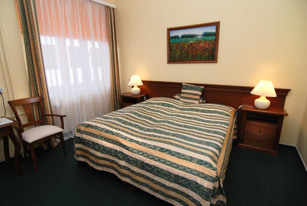 Ένα ή περισσότερα κρεβάτια σε δωμάτιο στο Hotel Bila Ruze