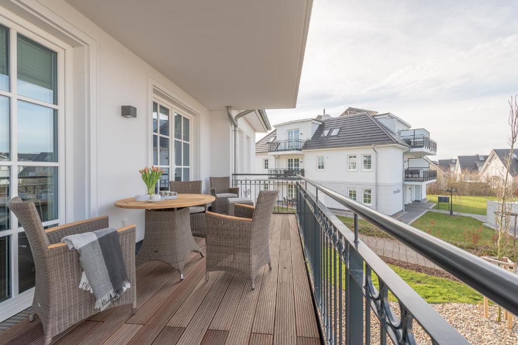 Balkón nebo terasa v ubytování Haus Seegras