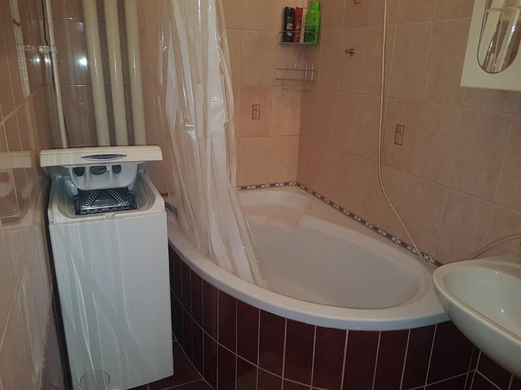 Kúpeľňa v ubytovaní Vegas Zugló