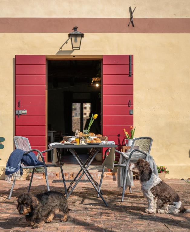Domácí mazlíčci ubytovaní s hosty v ubytování Foresteria San Rocco Borgoluce