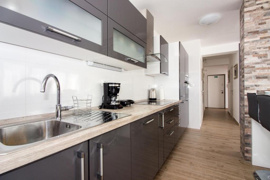 Kuchyňa alebo kuchynka v ubytovaní Deluxe Apartment Miro