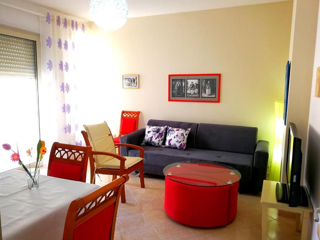 Istumisnurk majutusasutuses Turtle Apartment