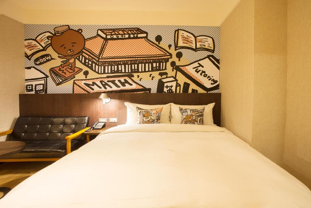 Postel nebo postele na pokoji v ubytování Just Live Inn-Taipei Station
