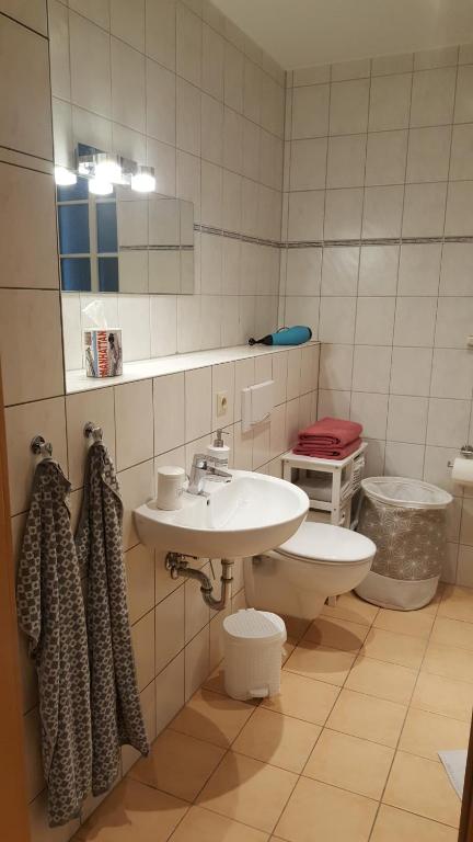Koupelna v ubytování Haus Moritzburg