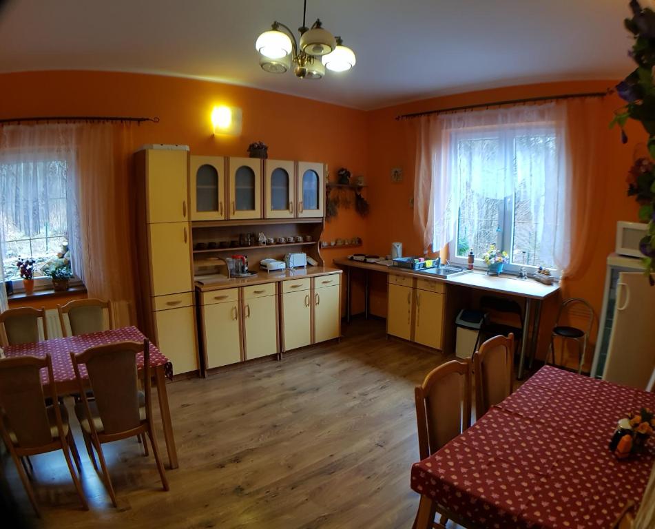 Kuchyňa alebo kuchynka v ubytovaní Wynajem Pokoi Willa Pod Lasem