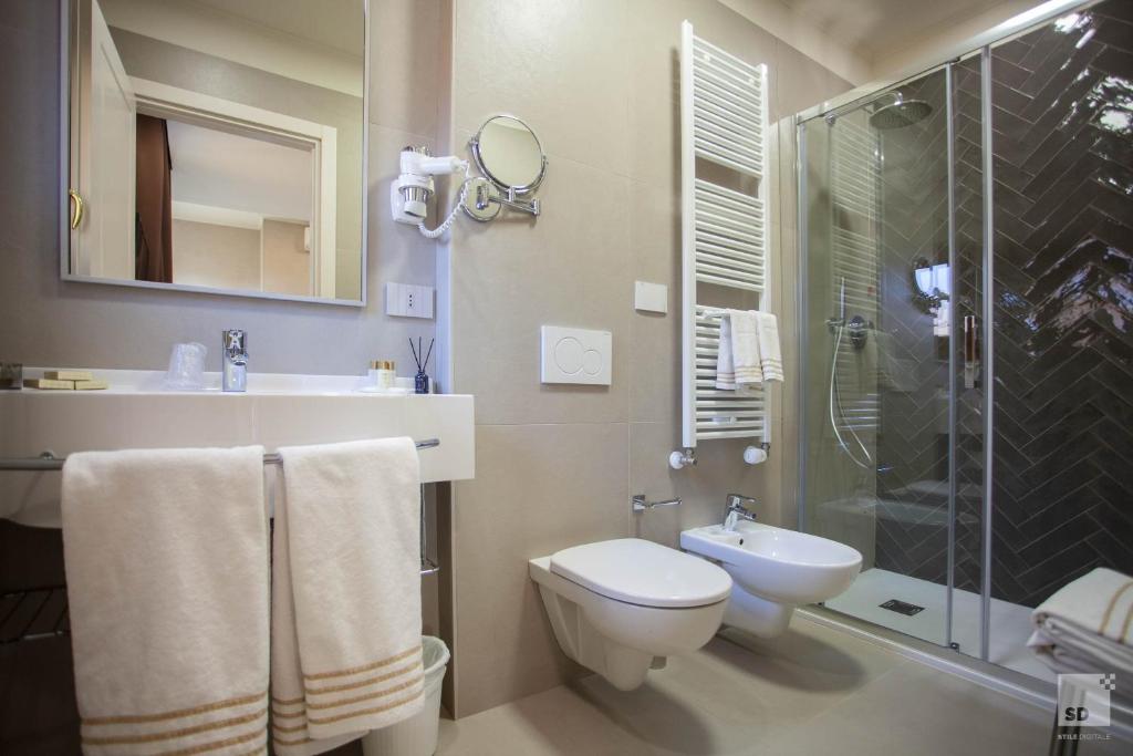 Koupelna v ubytování Hotel Cavour