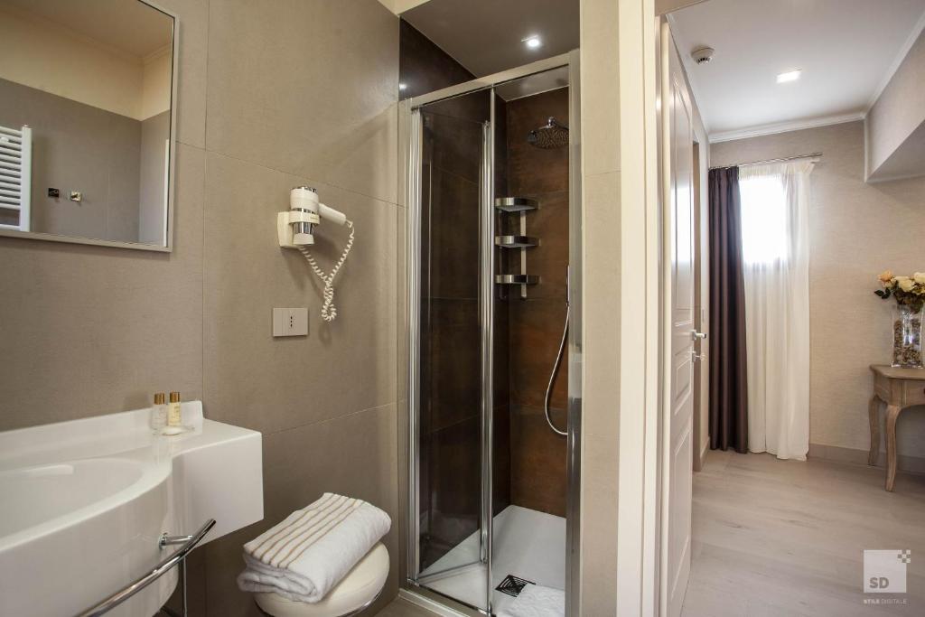 Koupelna v ubytování Hotel Cavour