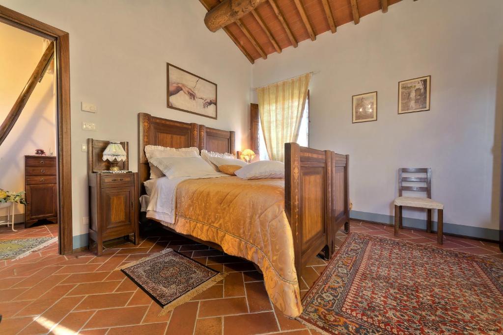 Una cama o camas en una habitación de Podere Piandarca