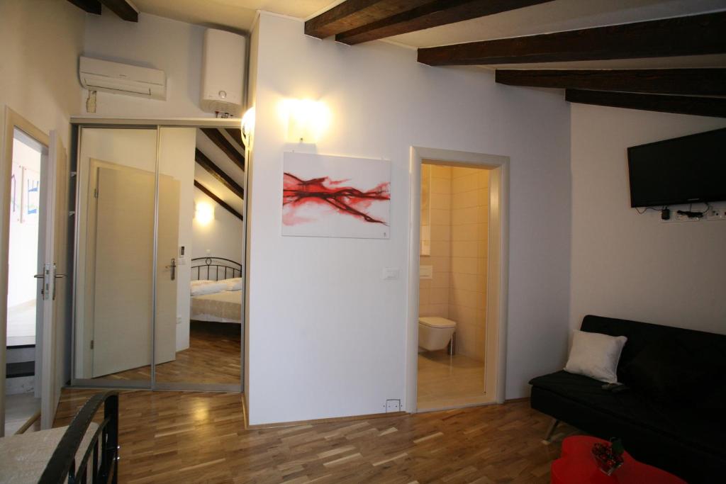 Kuchyň nebo kuchyňský kout v ubytování Rooms Beljan