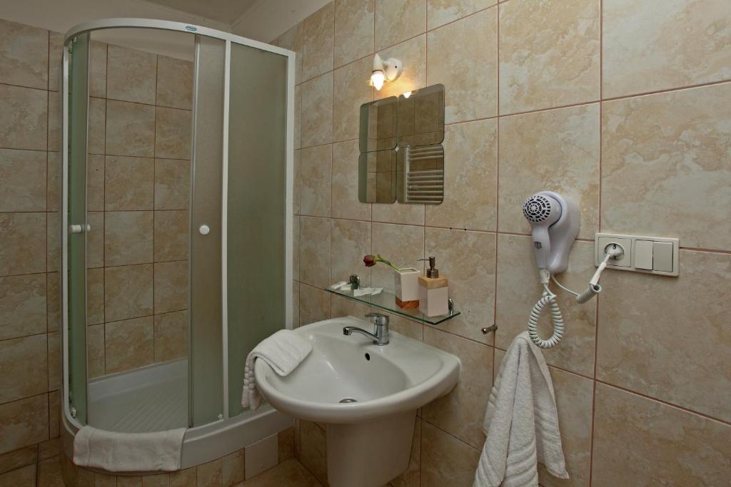 Koupelna v ubytování Hotel Arko