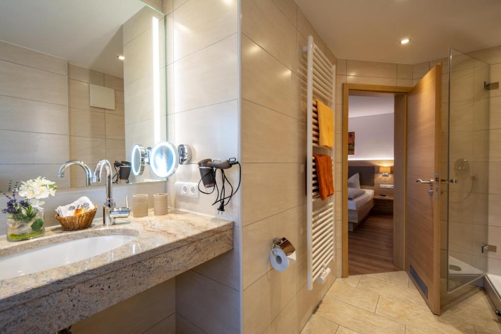 Koupelna v ubytování Boutique Hotel Angerer