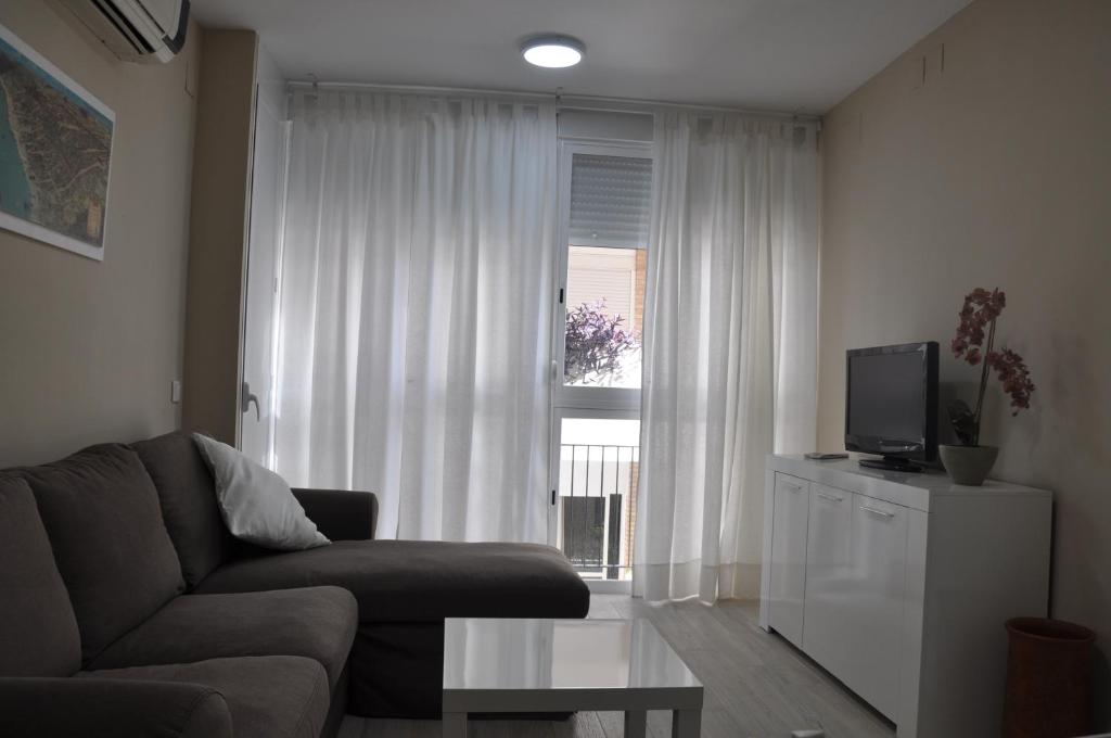 Televízia a/alebo spoločenská miestnosť v ubytovaní El piso de la Calzada