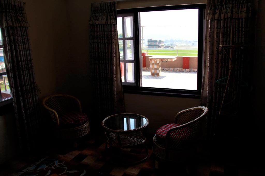 Posezení v ubytování Homestay Nepal