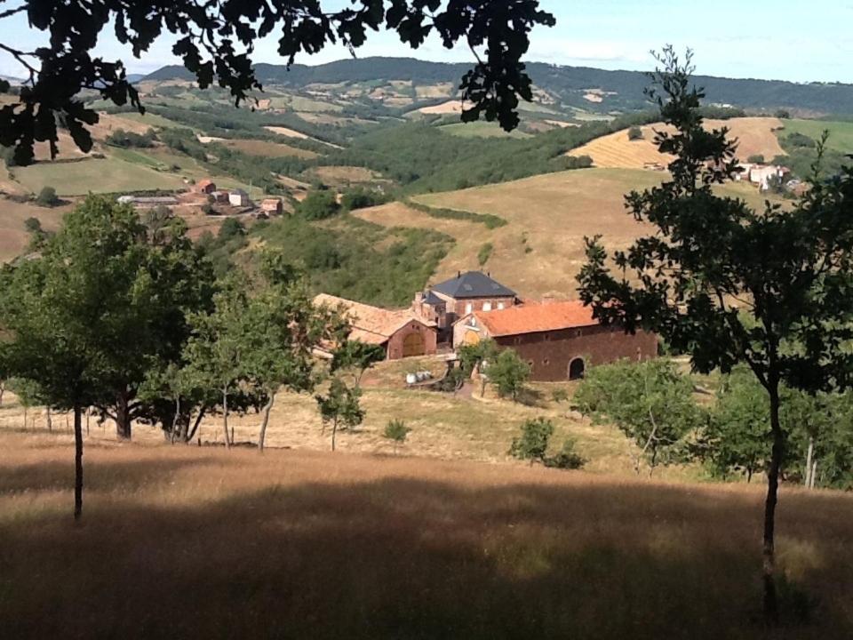 una casa al lado de una colina con árboles en Domaine Sermet, en Calmels-et-le-Viala