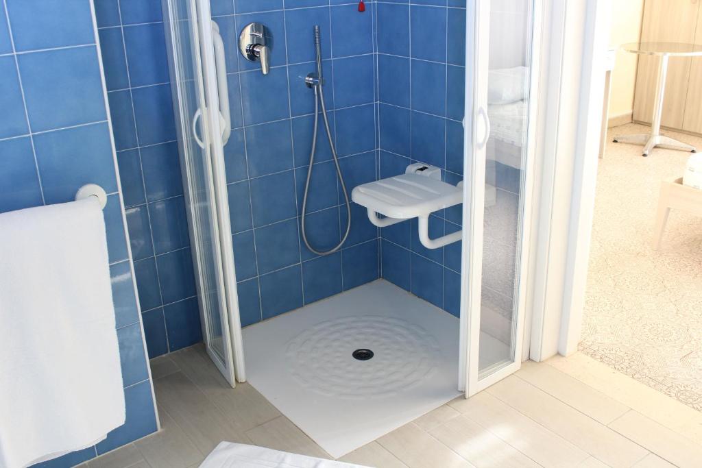 Koupelna v ubytování Hotel Luca