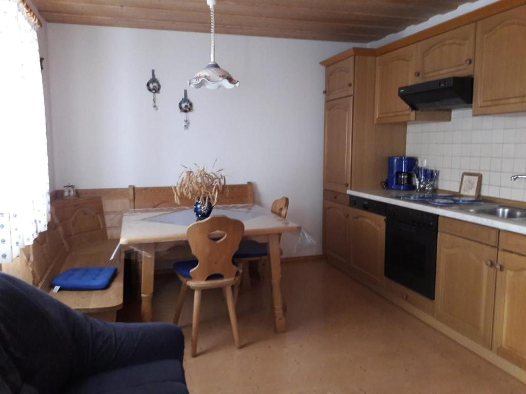 Kuchyň nebo kuchyňský kout v ubytování Ferienhof Aiginger