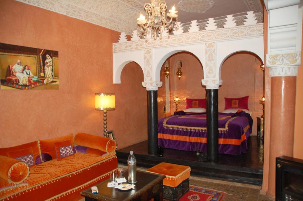 Et opholdsområde på Riad Fatinat Marrakech