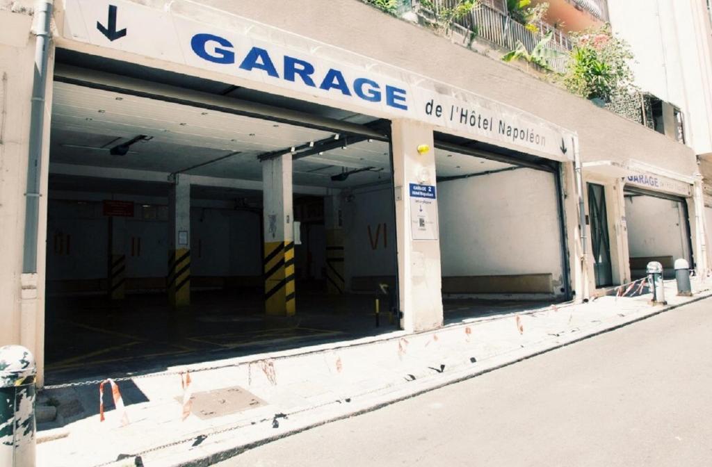 a garage of a building under construction on a street at Napoleon in Ajaccio