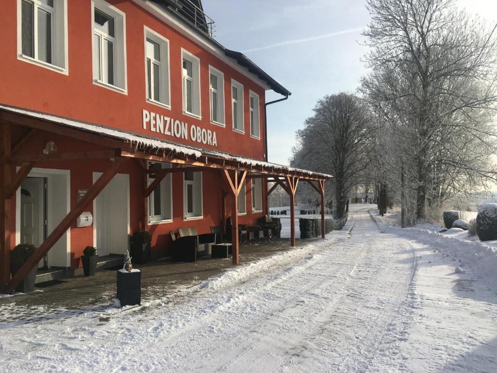 Penzion Obora v zimě