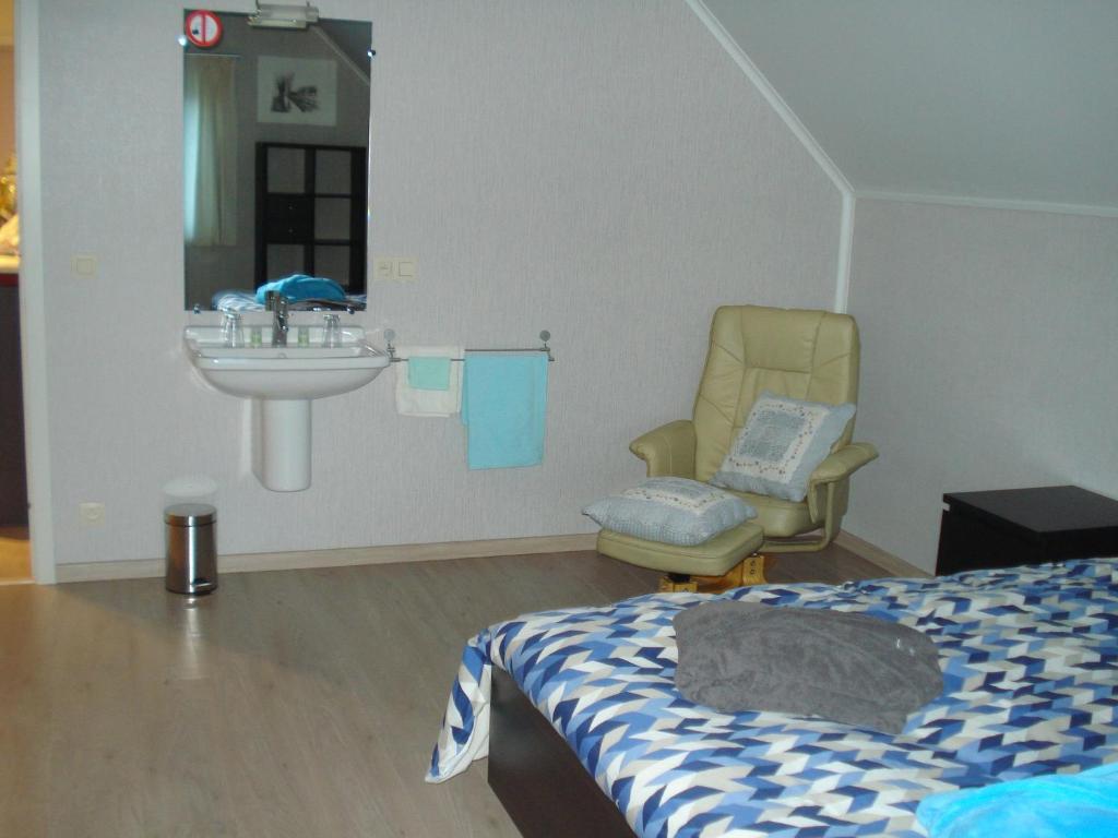Postel nebo postele na pokoji v ubytování Auro'ra