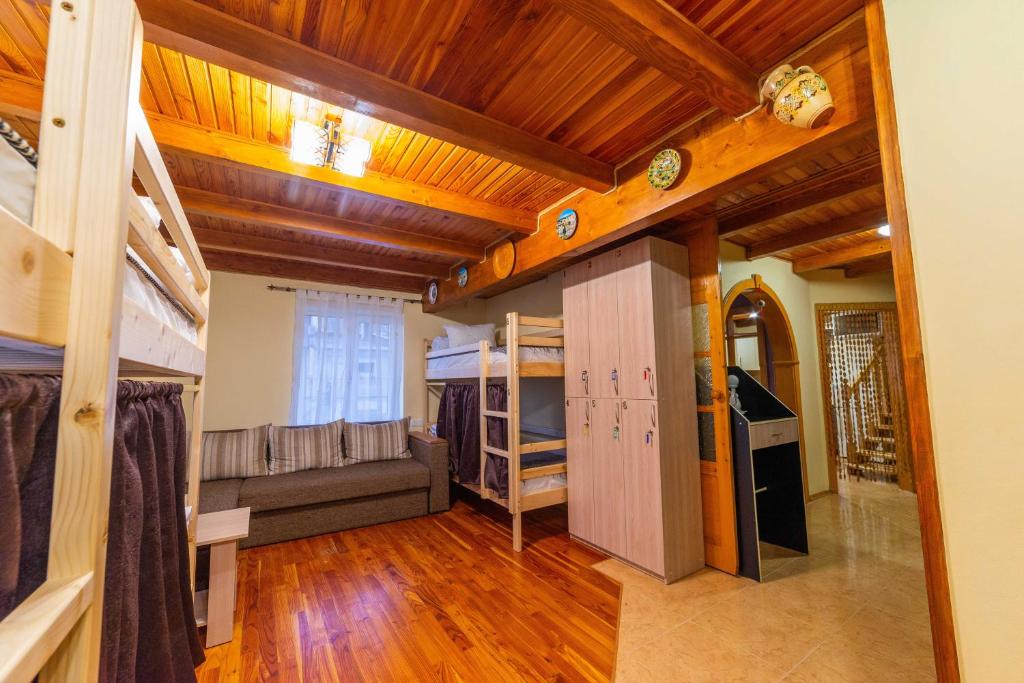 Postel nebo postele na pokoji v ubytování хостел Галіція