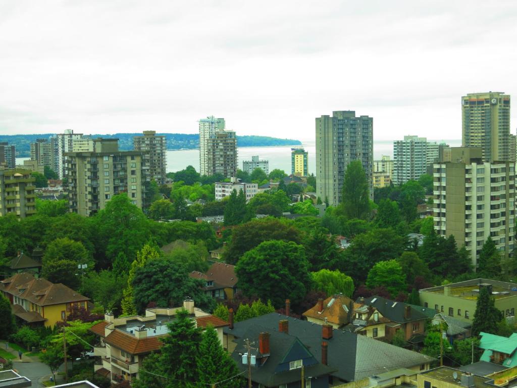 Nespecifikovaný výhled na destinaci Vancouver nebo výhled na město při pohledu z hotelu