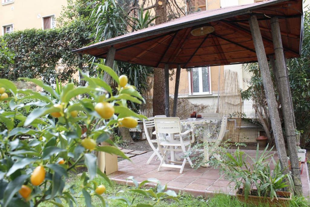 A garden outside Punto Relax