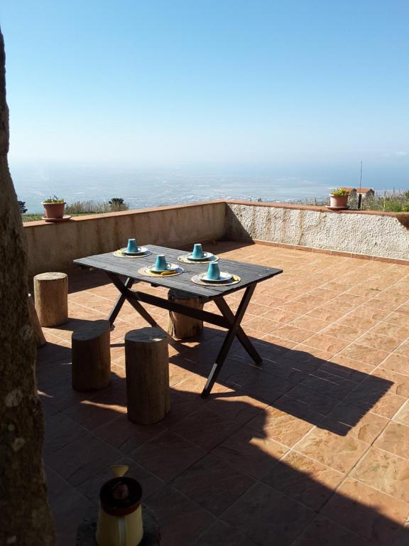 Balkón alebo terasa v ubytovaní Casa nel Vigneto Erice