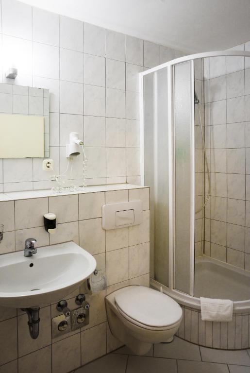Koupelna v ubytování Hotel Aster an der Messe