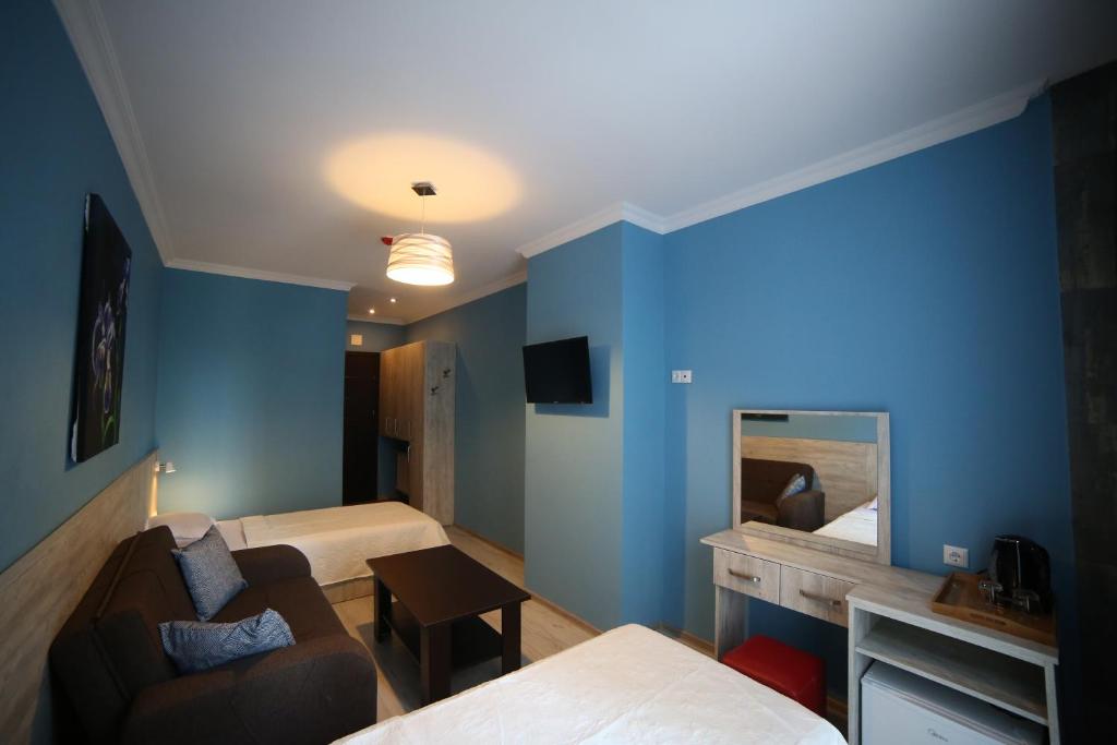 TV a/nebo společenská místnost v ubytování Hotel Soft