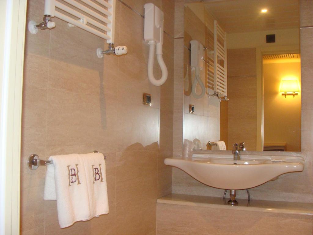 Koupelna v ubytování Hotel Belforte