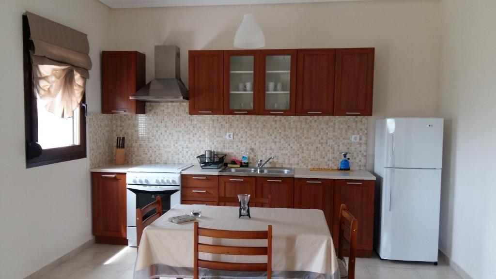 Kuchyň nebo kuchyňský kout v ubytování GOUGOUSIS apartments