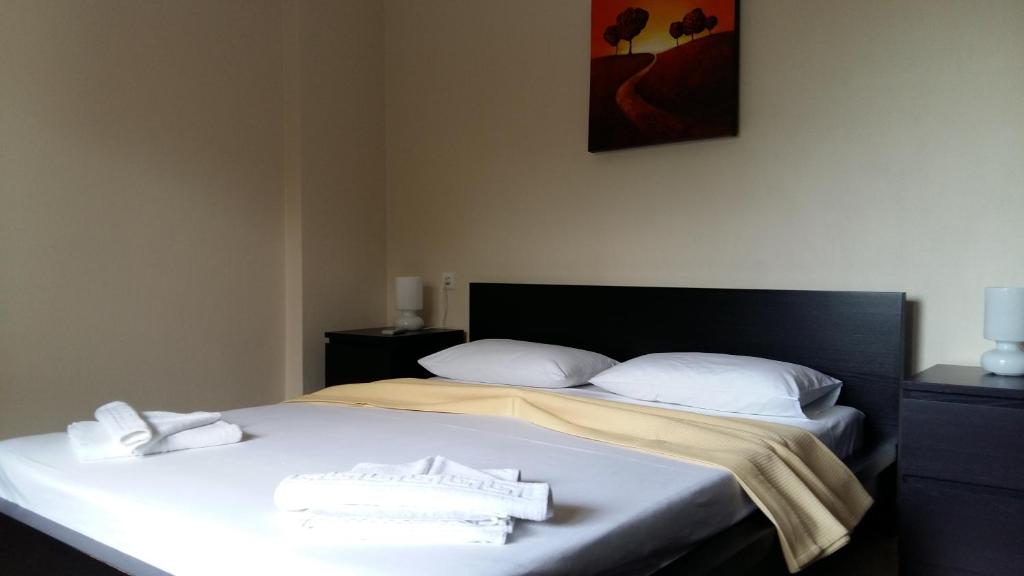 Postel nebo postele na pokoji v ubytování GOUGOUSIS apartments