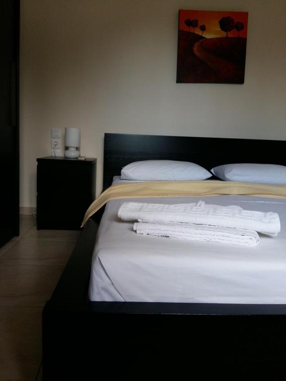 Postel nebo postele na pokoji v ubytování GOUGOUSIS apartments