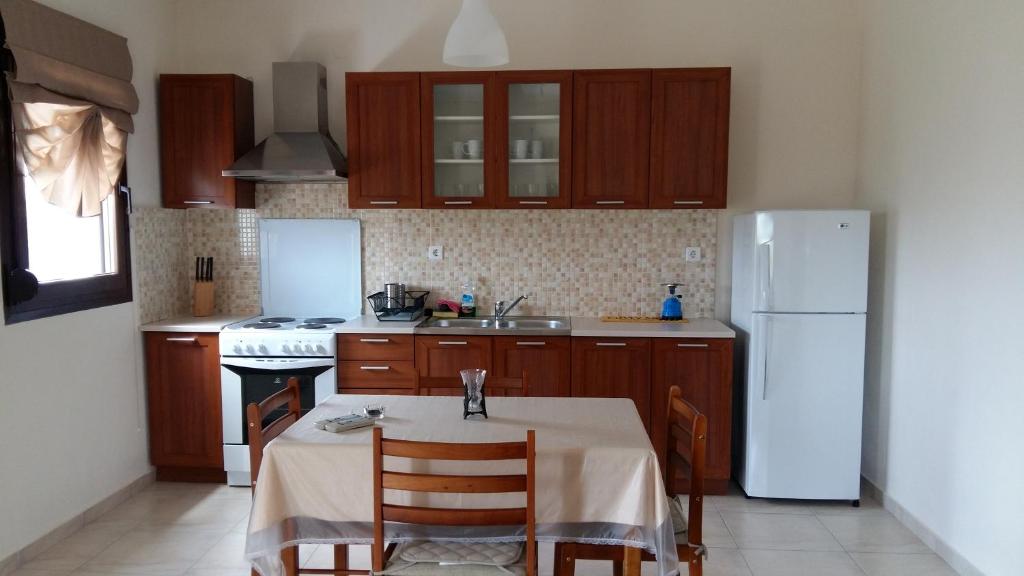 Kuchyň nebo kuchyňský kout v ubytování GOUGOUSIS apartments