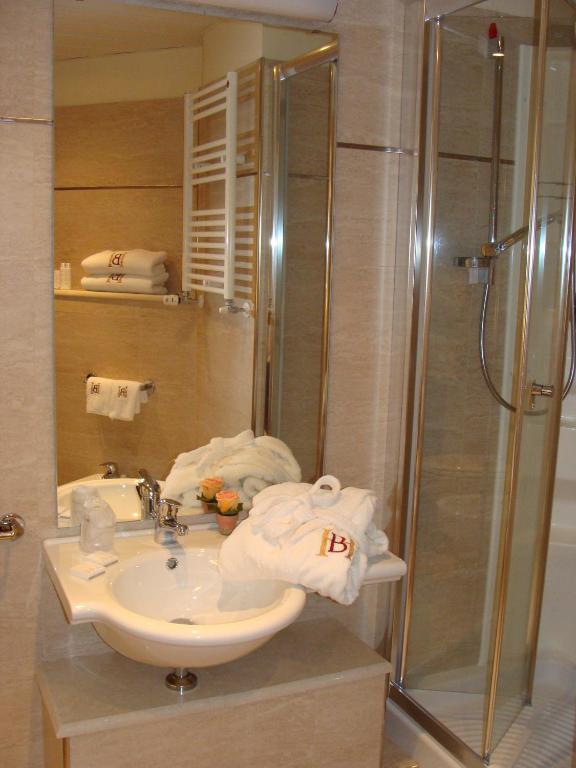 Koupelna v ubytování Hotel Belforte