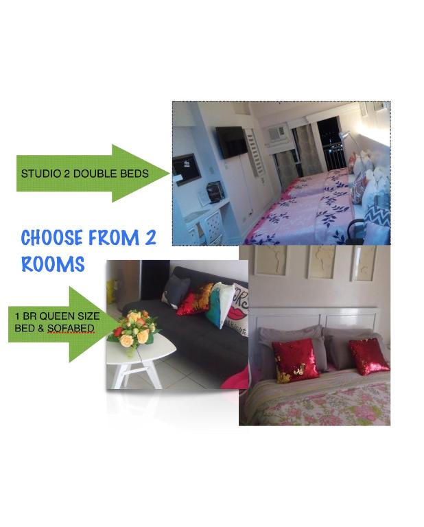 Mary's Crib Cityland Prime Tagaytay with Free Wifi & Swimming - 带阳台的公寓