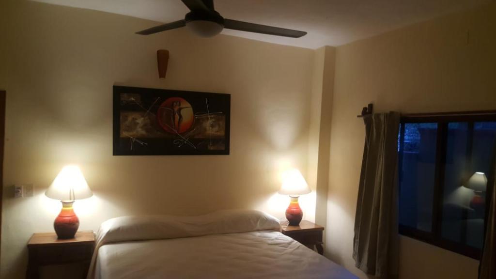 Postel nebo postele na pokoji v ubytování Casa palmito cerca de la playa