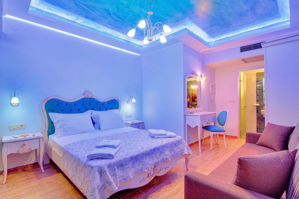 Voodi või voodid majutusasutuse Hotel Parga Princess toas