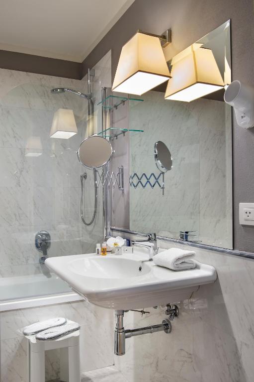 Koupelna v ubytování Hotel Rapallo