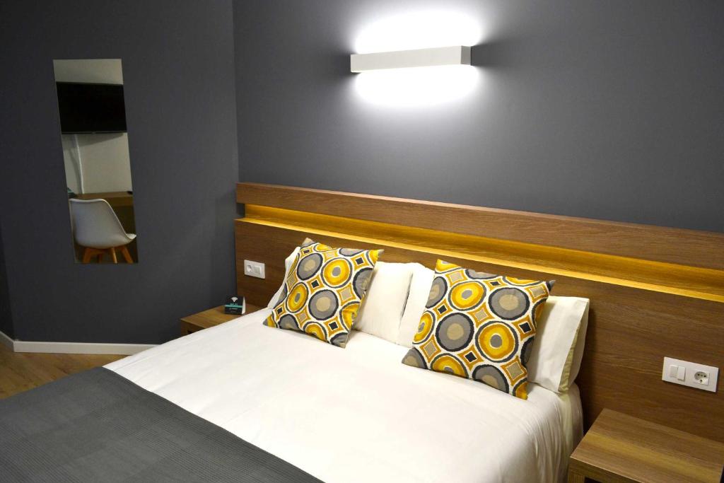 Cama o camas de una habitación en Hotel Alda Estación Pontevedra