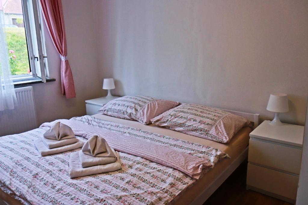 Voodi või voodid majutusasutuse Ubytování Ledňáček toas