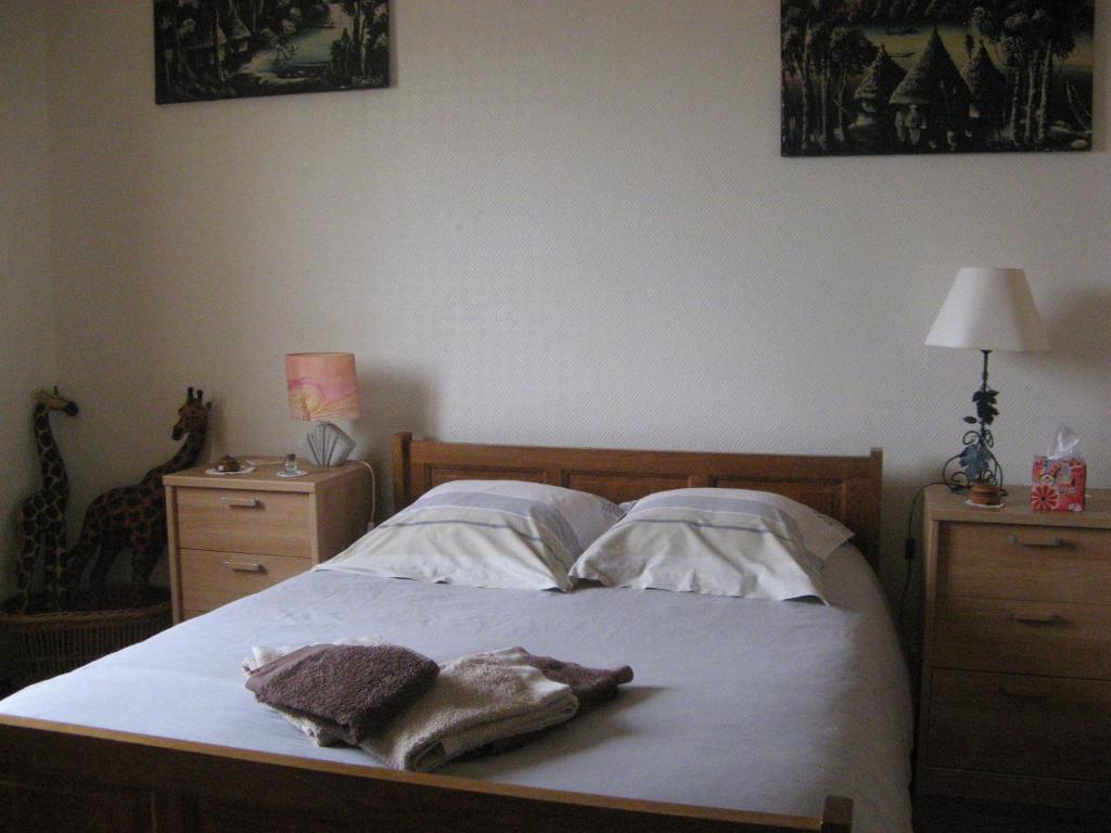 Posteľ alebo postele v izbe v ubytovaní appartement 50 m2 , chambre , cuisine , salle de bains