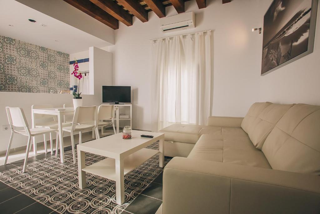 A television and/or entertainment centre at Apartamentos casa palacio