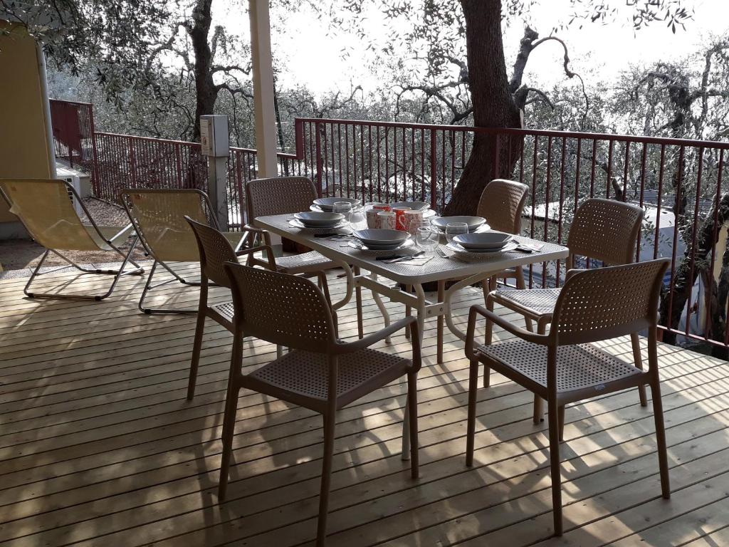 Balkón nebo terasa v ubytování Camping Le Maior