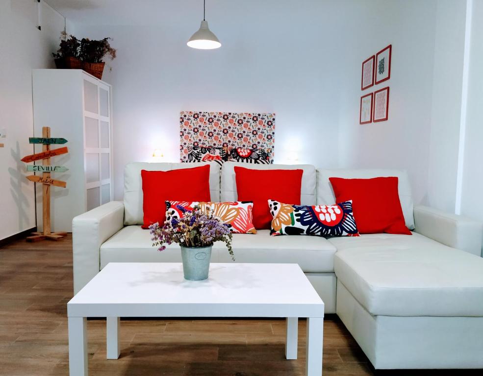 Posezení v ubytování Loft Azahar junto a Puente Romano